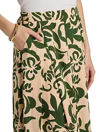 Aggie Printed Midi-Skirt