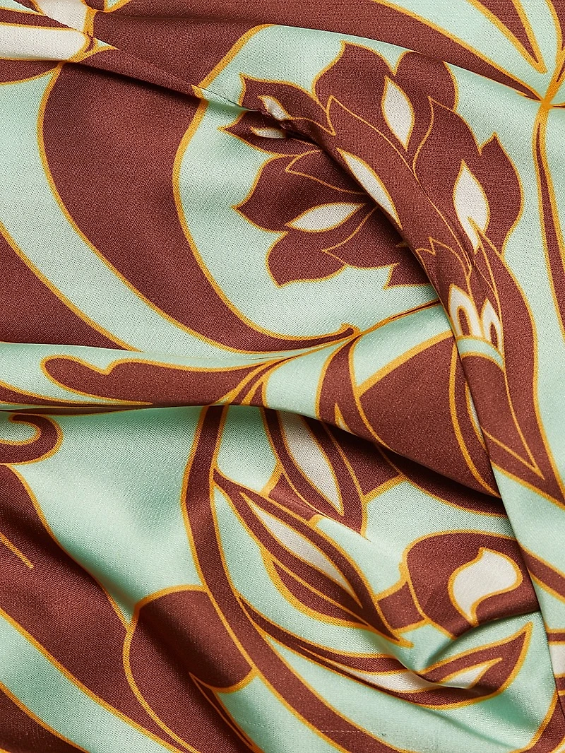 Roni Paisley Satin Crop Top