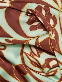 Roni Paisley Satin Crop Top