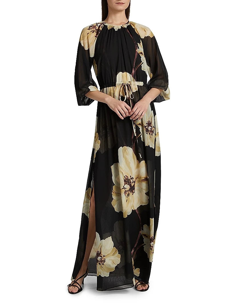 Perdita Floral Chiffon Maxi Dress