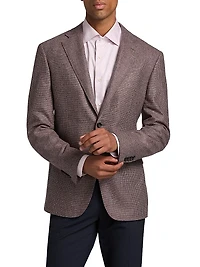 Kei Trim-Fit Stepweave Wool Sport Coat