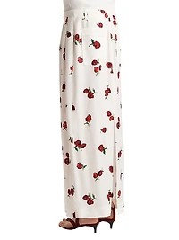 Lucian Silk Raspberry Print Maxi Skirt
