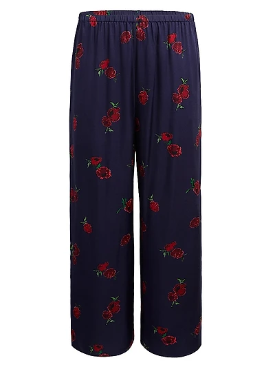 Mindy Raspberry Print Pants