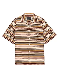 Striped Cotton Bowling Shirt