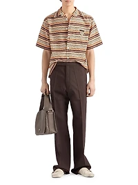 Striped Cotton Bowling Shirt