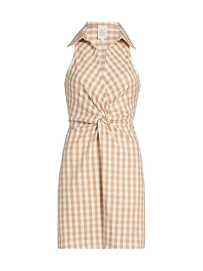 McKenna Gingham Twist Minidress