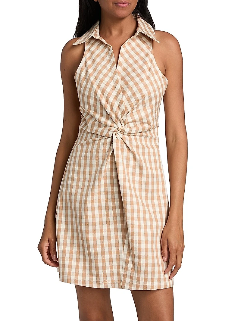 McKenna Gingham Twist Minidress