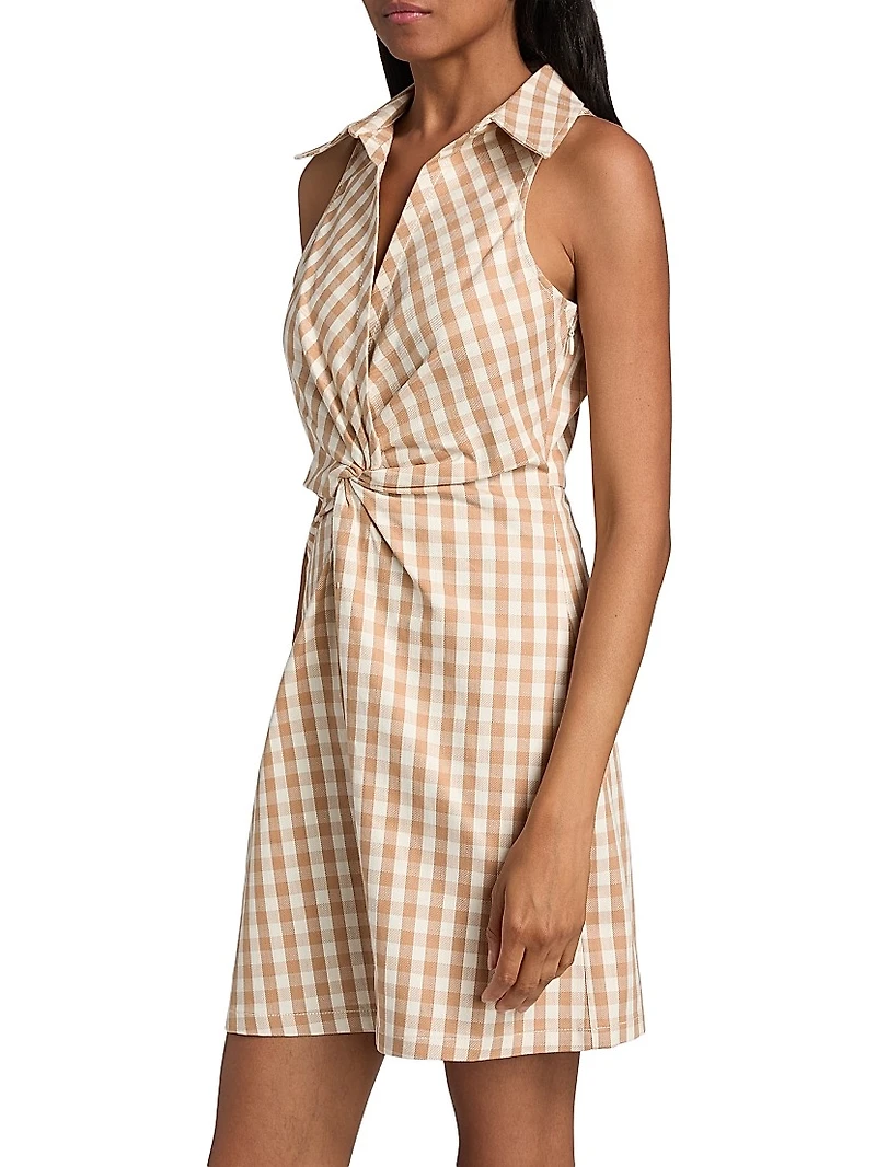 McKenna Gingham Twist Minidress