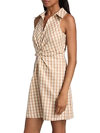 McKenna Gingham Twist Minidress