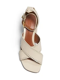 Eddie 85MM Cylinder Heel Leathert Sandals