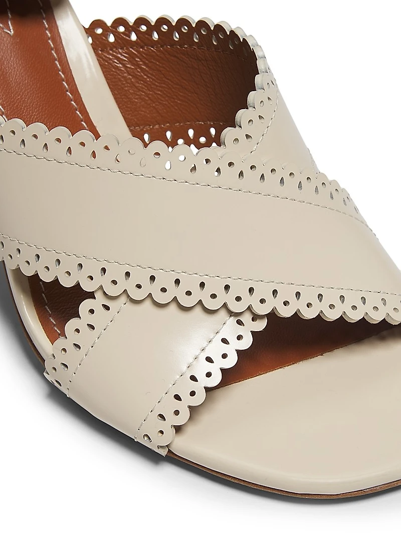 Eddie 85MM Cylinder Heel Leathert Sandals