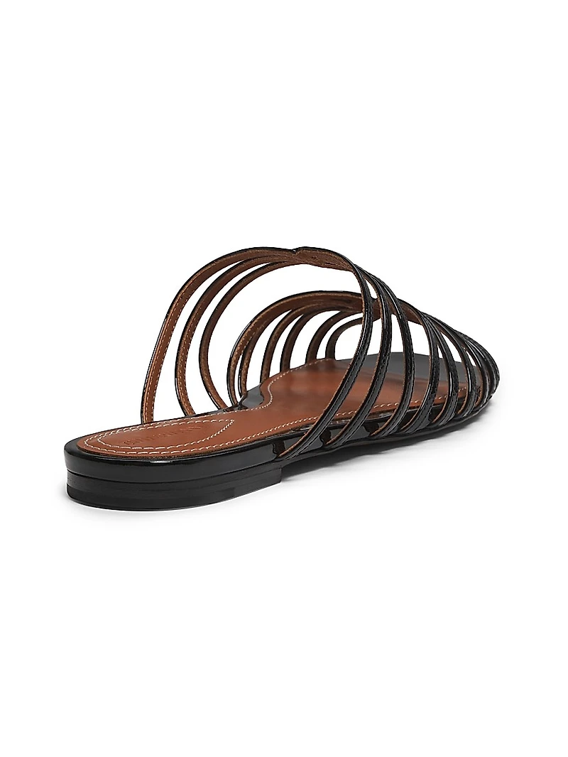 Aura Patent Leather Slip-On Sandals