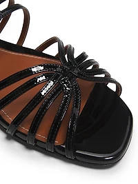 Aura Patent Leather Slip-On Sandals