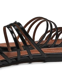 Aura Patent Leather Slip-On Sandals
