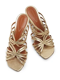 Aura 85MM Metallic Leather Sandals