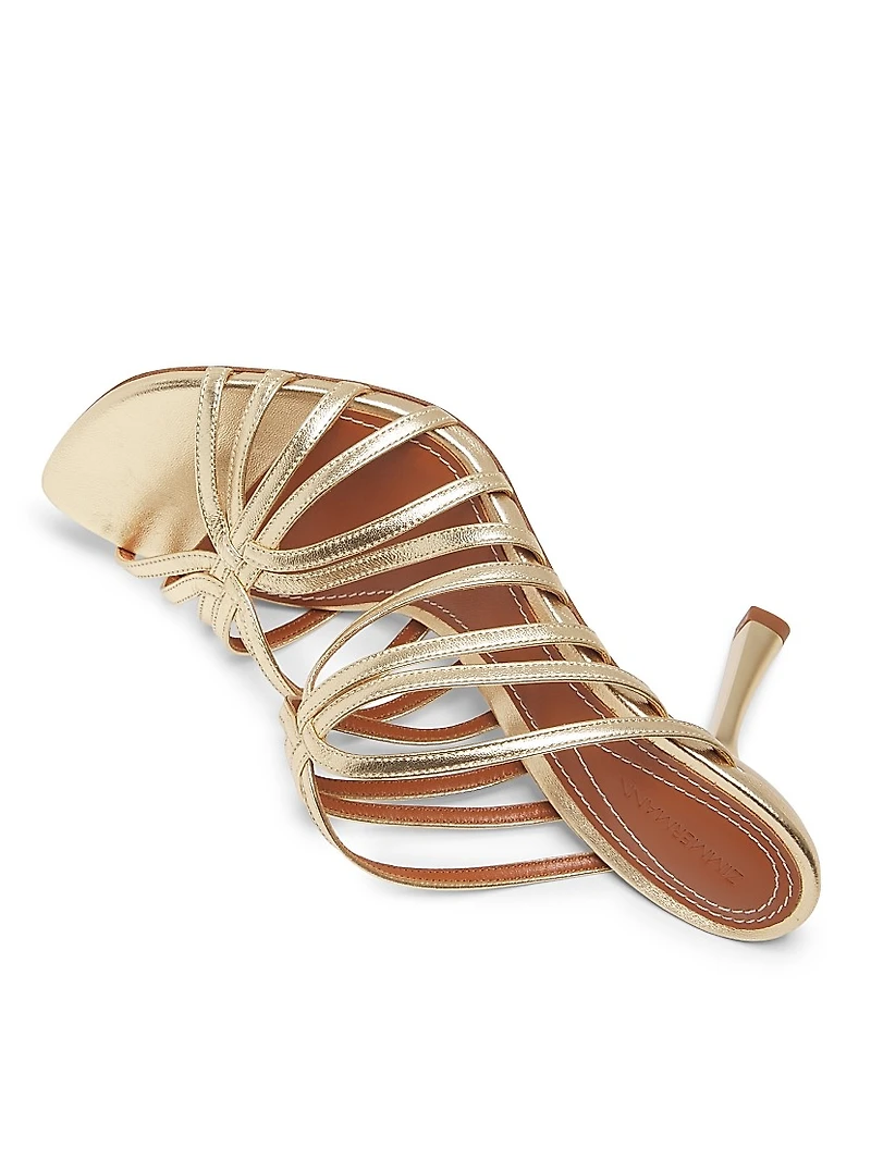 Aura 85MM Metallic Leather Sandals