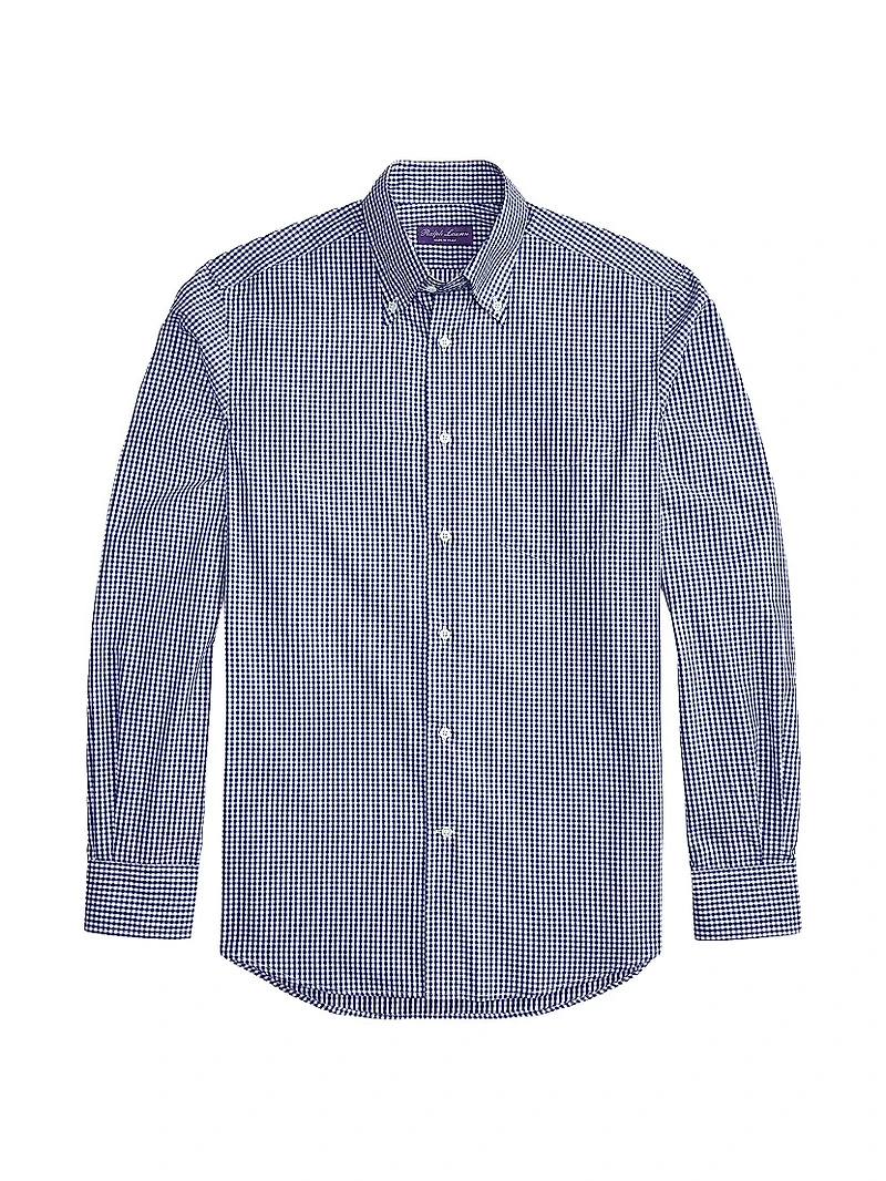 Micro-Gingham Cotton Shirt