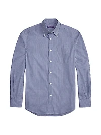 Micro-Gingham Cotton Shirt