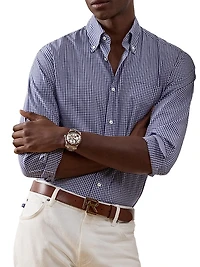 Micro-Gingham Cotton Shirt