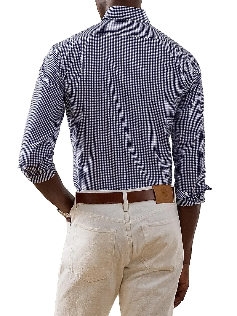 Micro-Gingham Cotton Shirt