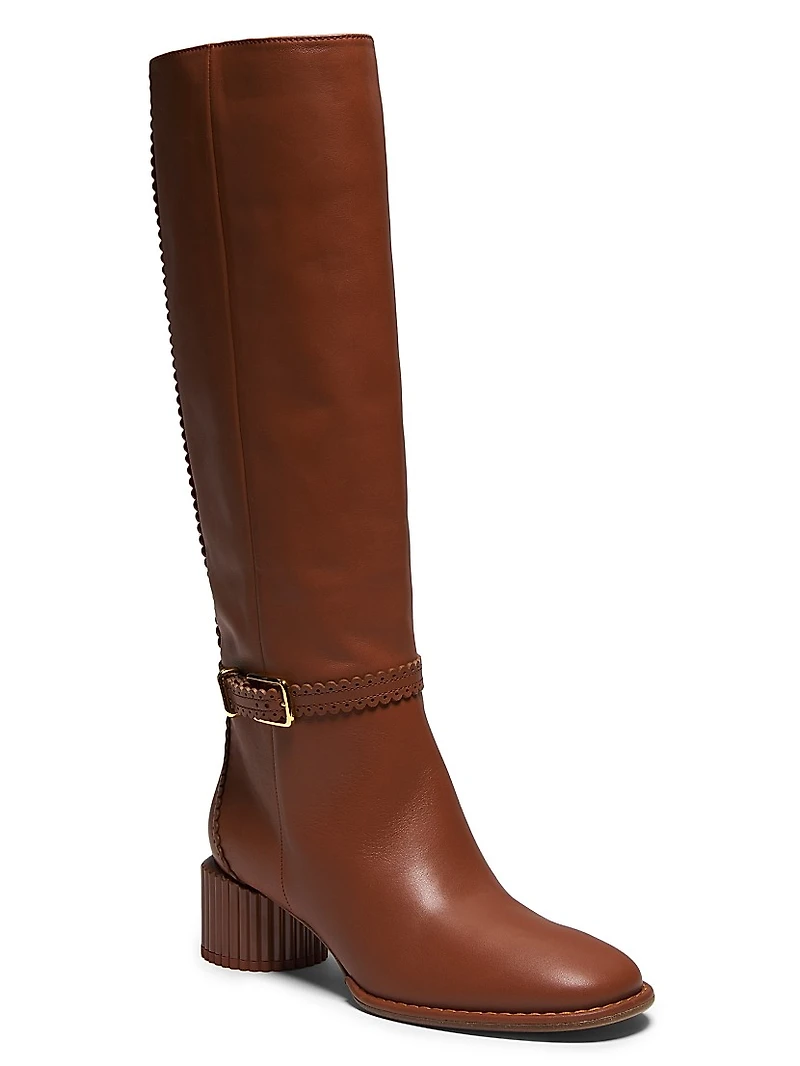 Eddie 70MM Leather Riding Boots