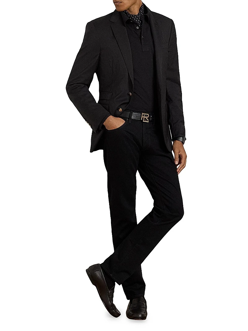 Cotton-Cashmere Piqué Polo Shirt