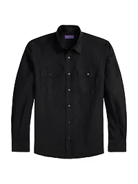 Silk-Linen Canvas Shirt