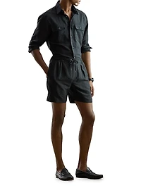 Silk-Linen Canvas Shirt