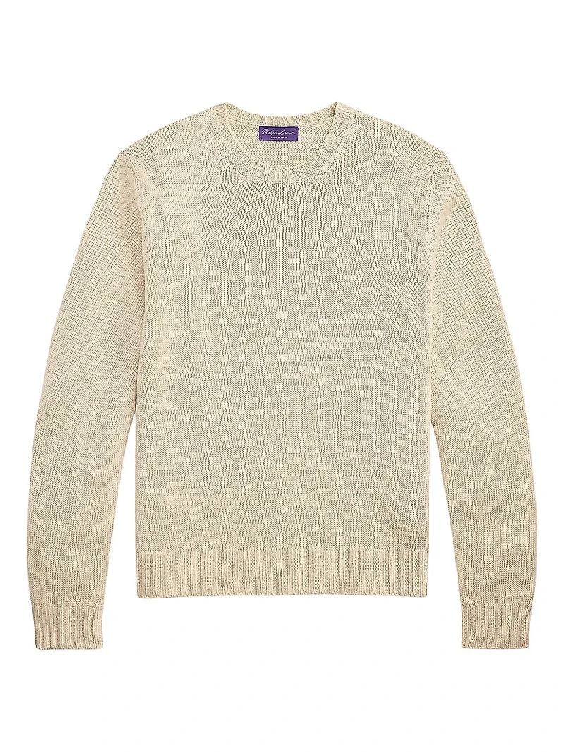 Silk-Linen Crewneck Sweater