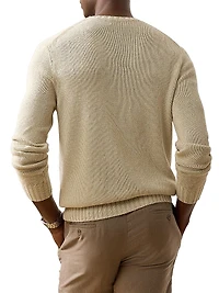Silk-Linen Crewneck Sweater