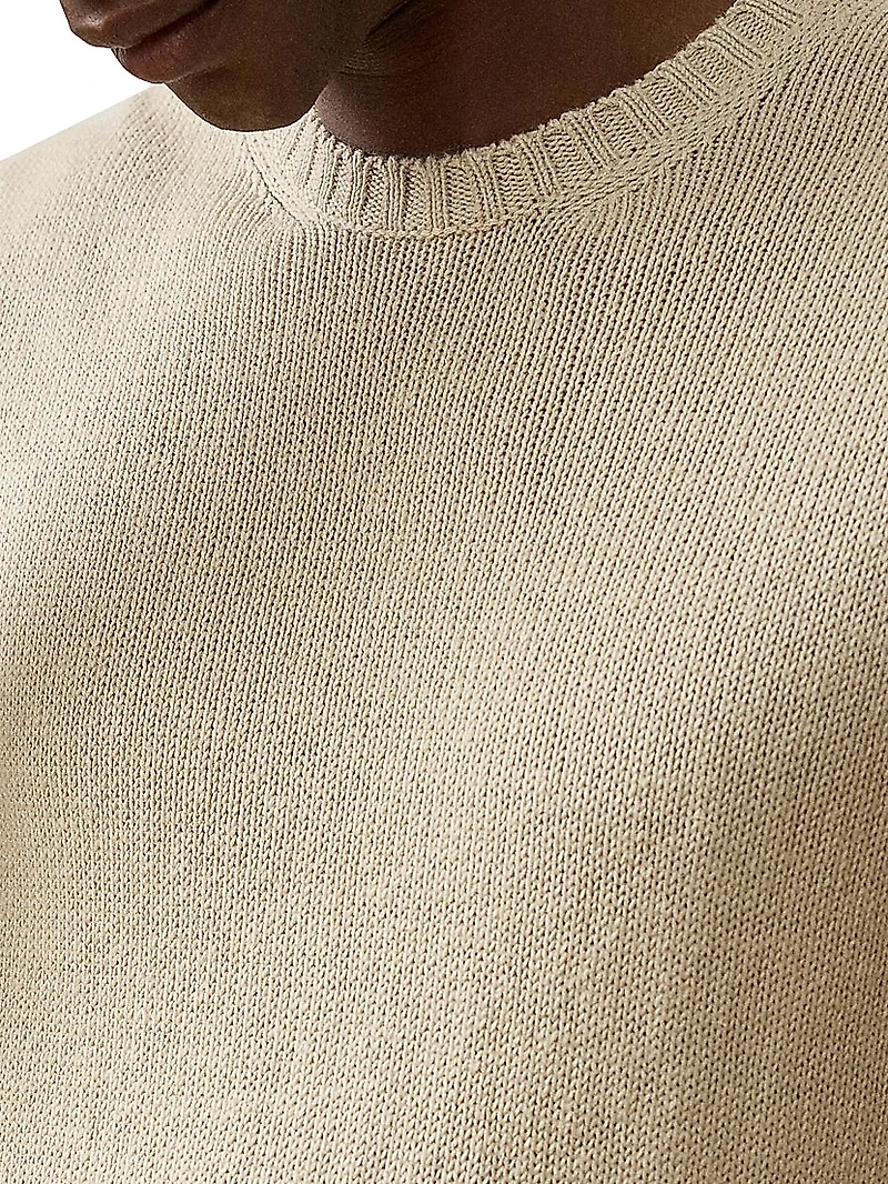 Silk-Linen Crewneck Sweater