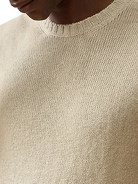 Silk-Linen Crewneck Sweater