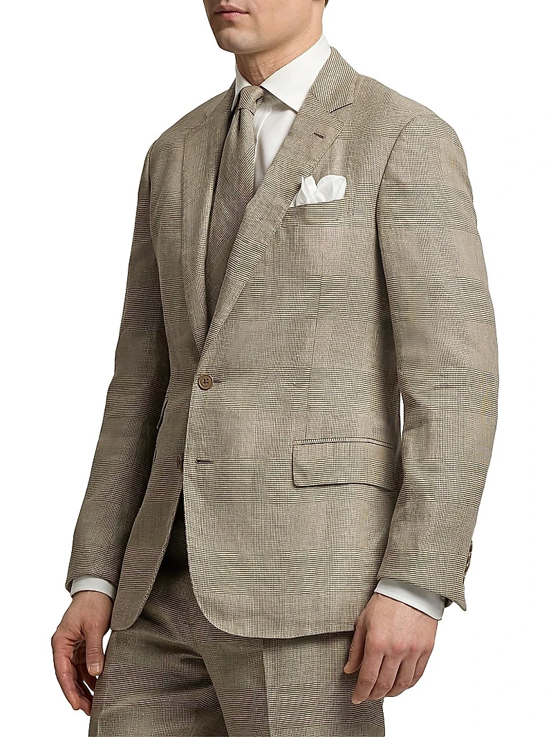 Kent Hand-Tailored Glen Plaid Sport Coat