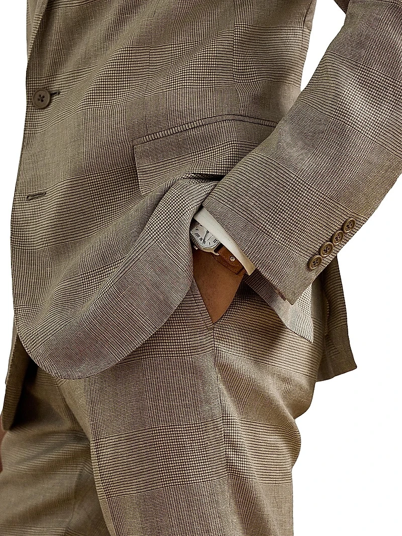 Kent Hand-Tailored Glen Plaid Sport Coat