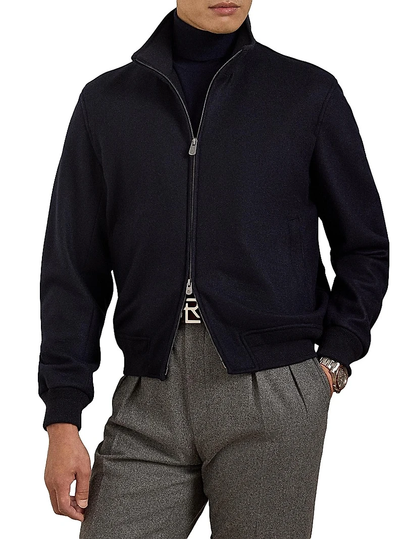 Felton Cashmere-Blend Bomber Jacket
