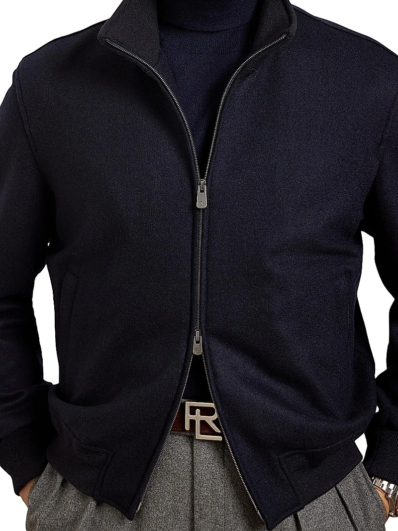 Felton Cashmere-Blend Bomber Jacket
