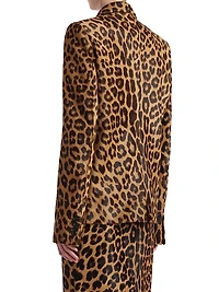 Saraphina Leopard-Print Calf Hair Jacket