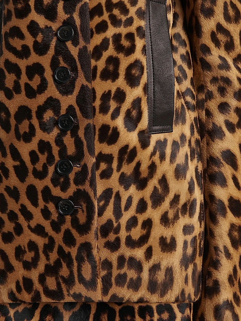 Saraphina Leopard-Print Calf Hair Jacket