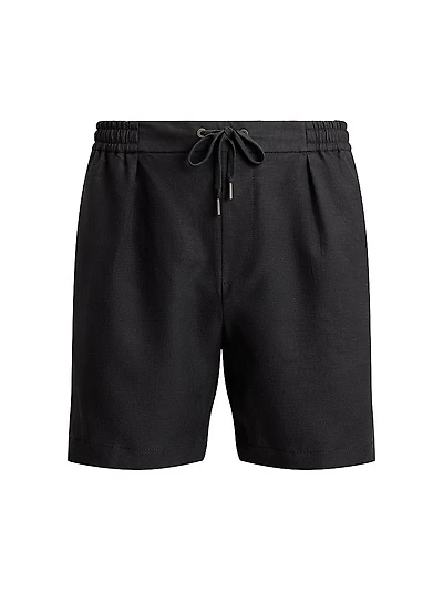 Hand-Tailored Silk-Linen Shorts
