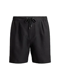 Hand-Tailored Silk-Linen Shorts
