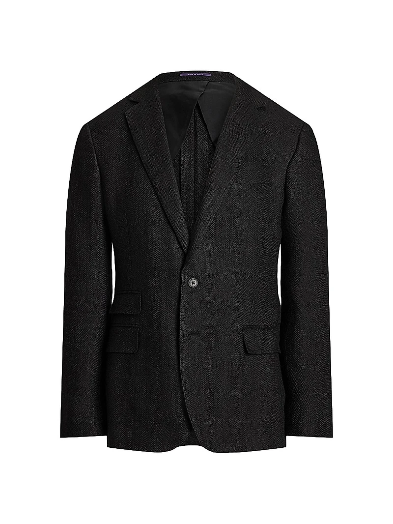 Kent Hand-Tailored Herringbone Sportcoat