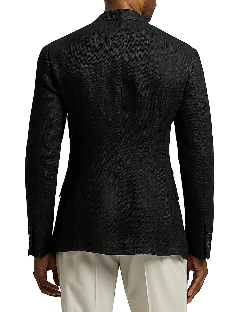 Kent Hand-Tailored Herringbone Sportcoat