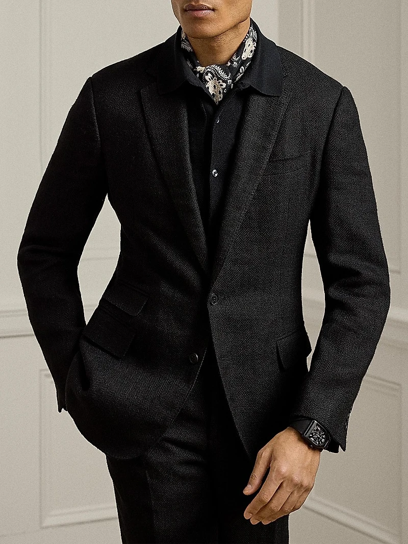 Kent Hand-Tailored Herringbone Sportcoat