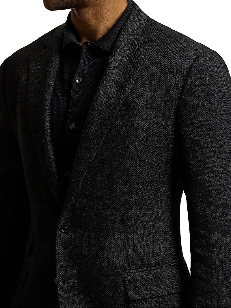 Kent Hand-Tailored Herringbone Sportcoat