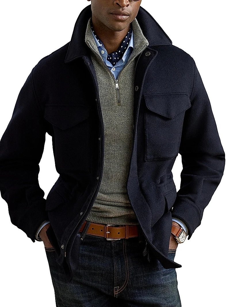 Ripley Wool-Cashmere Four-Pocket Jacket