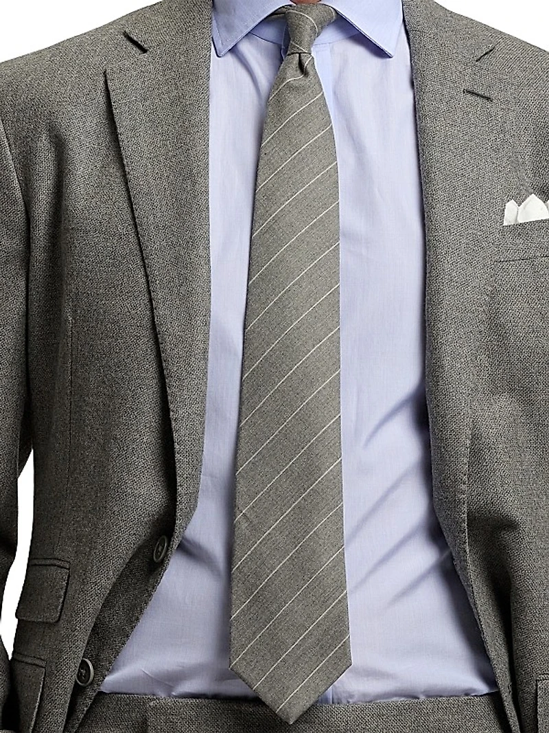 Pinstripe Wool Flannel Tie