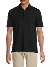 Cotton-Cashmere Piqué Polo Shirt