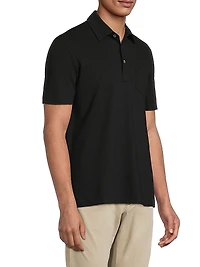 Cotton-Cashmere Piqué Polo Shirt