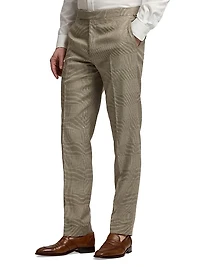 Gregory Hand-Tailored Plaid Suit Trousers