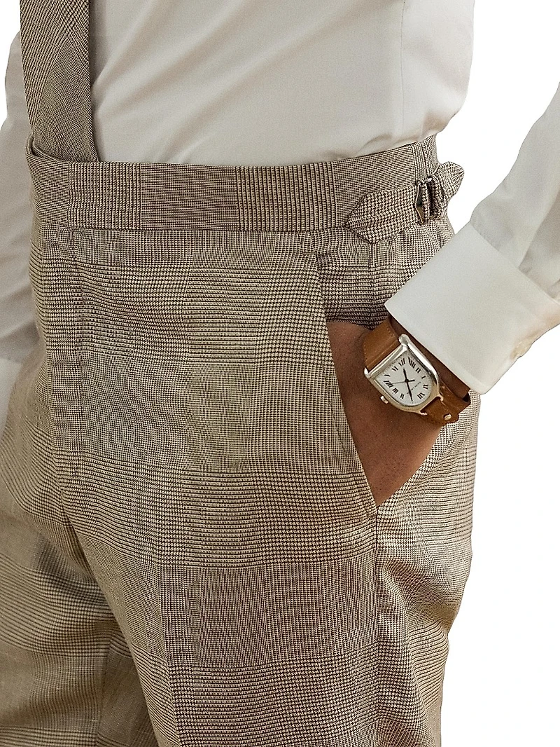 Gregory Hand-Tailored Plaid Suit Trousers